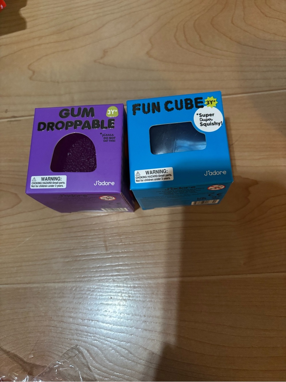 Adore Purple Gum Droppable & Blue Fun Cube Party Squishies